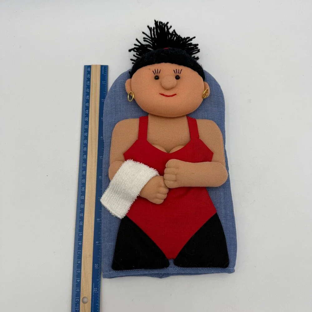 Hotmittking Novelty Oven Mitt Woman in Red Swimsuit 3D Padded Kitchen Glove